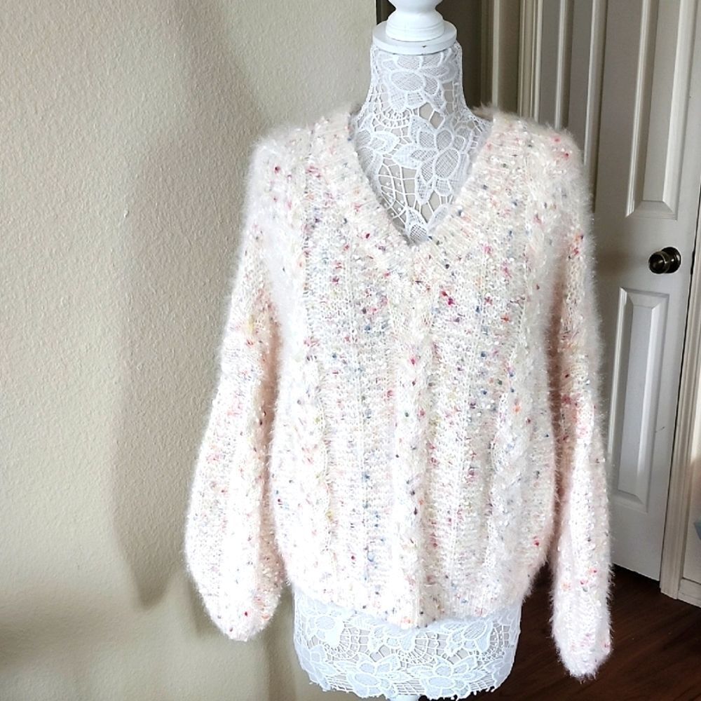 POL Chunky Cozy Whimsical Confetti Oversized Sweater Size Medium New With Tags